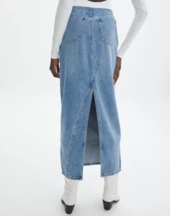 Denim Maxi Skirt -Glassons r lisbon denim maxi skirt riley vintage wash back sl119702rdnm