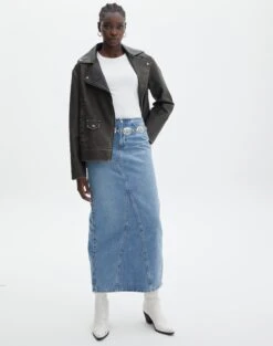 Denim Maxi Skirt -Glassons r lisbon denim maxi skirt riley vintage wash front sl119702rdnm 1