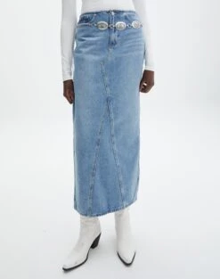 Denim Maxi Skirt -Glassons r lisbon denim maxi skirt riley vintage wash full sl119702rdnm