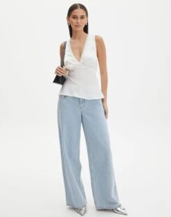 Lace Trim Satin Cami -Glassons r lola lace trim cami milk full bv119674rsat