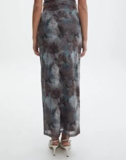 Print Mesh Midi Skirt -Glassons r marina mesh maxi skirt mink tie dye back sl53303rpri