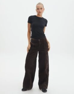 Mid Rise Pintuck Cord Pant -Glassons r miranda cord hot cocoa front pw91822rcor