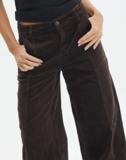 Mid Rise Pintuck Cord Pant -Glassons r miranda cord hot cocoa imageback pw91822rcor