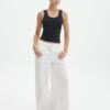 Mid Rise Pintuck Cord Pant