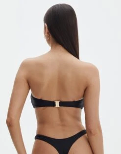 Knot Front Bandeau Bikini Top -Glassons r nello knot front bandeau top black back ga55566rpln
