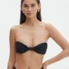 Knot Front Bandeau Bikini Top -Glassons r nello knot front bandeau top black front ga55566rpln 3