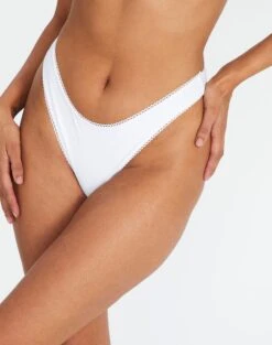 Glassons 55 Broderie Trim Thong Bikini Bottom