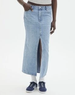 Glassons 33 Glassons -Glassons r rita denim midi hemmed skirt riley vintage wash full sl55242rden