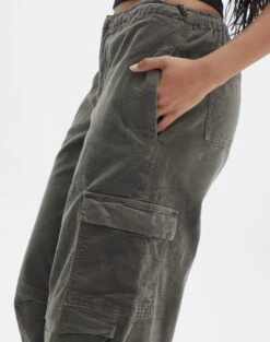 Mid Rise Cord Cargo Pant -Glassons r saffie mid rise cargo pant cypress detail pw78180rcor