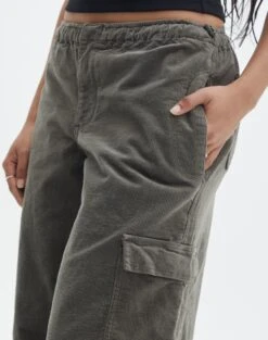 Mid Rise Cord Cargo Pant -Glassons r saffie mid rise cargo pant cypress imageback pw78180rcor