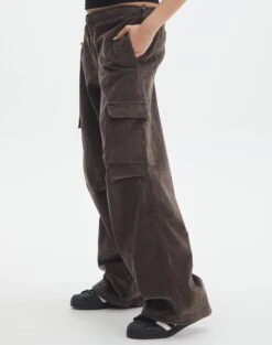 Mid Rise Cord Cargo Pant -Glassons r saffie mid rise cargo pant irish coffee detail pw78180rcor
