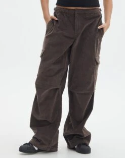 Mid Rise Cord Cargo Pant -Glassons r saffie mid rise cargo pant irish coffee full pw78180rcor