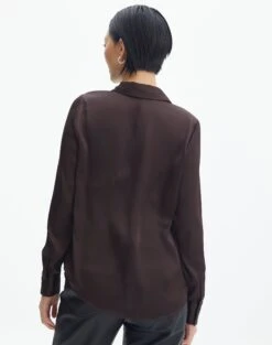 Satin Long Sleeve Shirt -Glassons r scotty satin button up shirt its soy cute back bl54783rsat