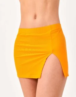 Triangle Padded Halter Bikini Top 40 Triangle Padded Halter Bikini Top -Glassons r sian swim skirt kumquat front ss55477rpla