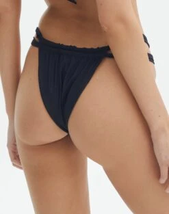 Strappy Ruched Bikini Bottom -Glassons r sloanne split ruched bikini brief black back ga136181rpln