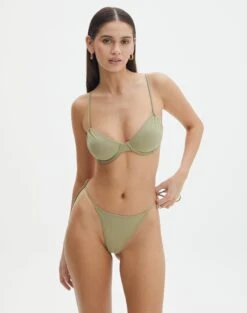 Side Tie Thong Bikini Bottom -Glassons r tamsin thin tie side thong bikini brief precious cargo front ga71259rpln 1