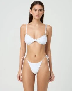 Crochet Triangle Bikini Top -Glassons r tamsin thin tie side thong bikini brief white front ga71259rpln