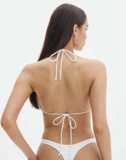 Triangle Padded Halter Bikini Top 30 Triangle Padded Halter Bikini Top -Glassons r tropic padded tri bikini top white back ga55358rpln