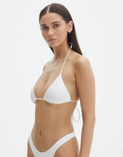 Triangle Padded Halter Bikini Top 29 Triangle Padded Halter Bikini Top -Glassons r tropic padded tri bikini top white detail ga55358rpln
