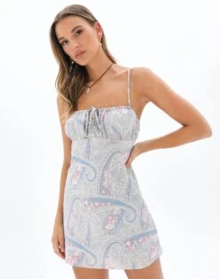 Strapless Pleated Check Mini Dress -Glassons r wiley ruched mini dress paisley blues front ds74360rprt