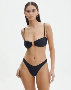 Knot Front Bandeau Bikini Top -Glassons r zimi high waist thong black front ga63412rpln