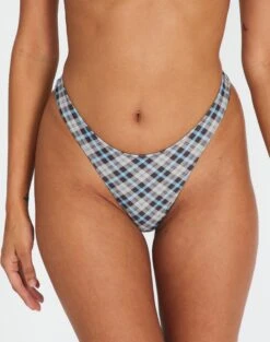 Shimmer Split Waist Ruched Bikini Bottom -Glassons r zimi high waist thong london check front ga63412rlon