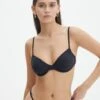 Ruched Balconette Bikini Top -Glassons reef balconette top black front ga52510rpln 2