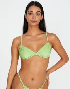 Shimmer Adjustable Cheeky Bikini Bottom -Glassons reef balconette top pistachio front ga52510shm