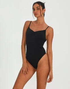 Supersoft Ruched Front Bodysuit 24 Supersoft Ruched Front Bodysuit -Glassons releve ruche front bodysuit black detail tb104638pch