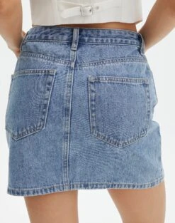 Mid Rise Denim Skirt 24 Mid Rise Denim Skirt -Glassons remi high rise denim skirt riley vintage wash back ss145806rdnm