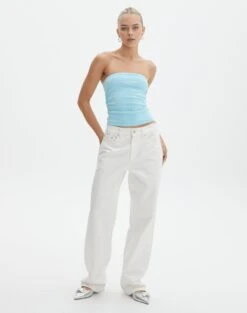 Strapless Ruched Knit Bandeau -Glassons riley rouched side boobtube aqua siren full kv85755vn