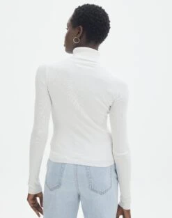 Ribbed Turtleneck Top -Glassons roger roll neck milk back kl79039vn