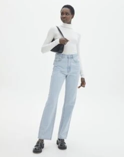 Ribbed Turtleneck Top -Glassons roger roll neck milk full kl79039vn