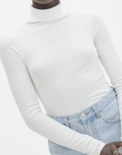 Ribbed Turtleneck Top -Glassons roger roll neck milk imageback kl79039vn