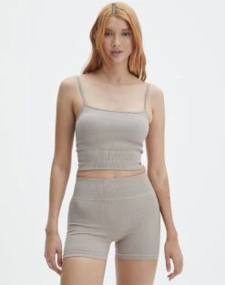 Active Seamless Ribbed Contour Cropped Tank -Glassons rosa seamless tank on the rocks front tv53576hvs