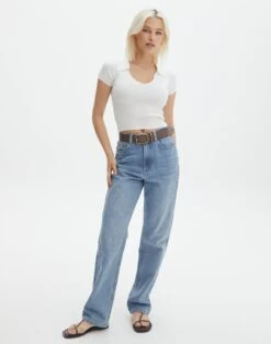 Collared Ribbed Knit Crop Top -Glassons sammie collared milk full ks123930vp