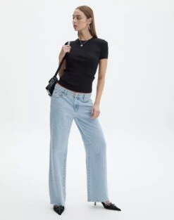 Glassons -Glassons saphi short sleeve rib tee black full ks119955vn