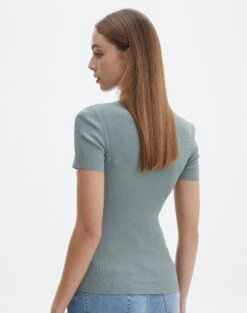 Knit Long Line T-Shirt -Glassons saphi short sleeve rib tee cypress back ks119955vn