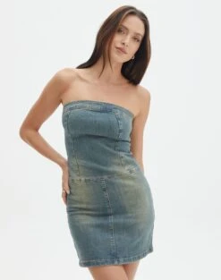Oversized Vest Dress -Glassons selby strapless ethal ringspun front ds127804spu 1
