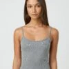 Luxe Lounge Modal Thin Strap Singlet -Glassons sisi modal tank heather marle front tv118176mod 2