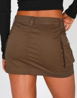 Zip Cargo Mini Skirt -Glassons stella cargo skirt susan soil back ss86240pln