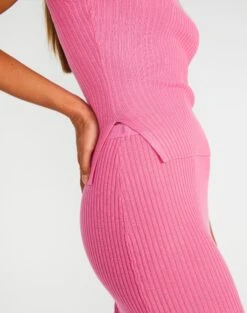 Slim-fit Rib Maxi Skirt -Glassons t co mango knit skirt smell the roses imageback sl62154tknt