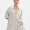Short Sleeve Linen Blend Shirt