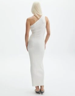 One Shoulder Knit Maxi Dress -Glassons t oaklee one shoulder knit dress milk back kd115461tknt
