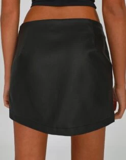Faux Leather Zip Mini Skirt 24 Faux Leather Zip Mini Skirt -Glassons tara pu mini skirt black back ss106548pu