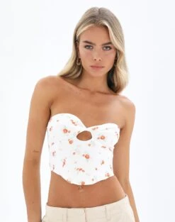 Printed Lace Trim Cami Top 29 Printed Lace Trim Cami Top -Glassons tarmi twist front corset carrot bunches front bv85333crb 1