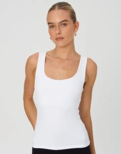 Ringspun Low Rise Denim Skirt -Glassons tommy tank top white front tv124269pch