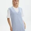Oversized Vest Dress -Glassons twist oversized vest dress icecap front kd127875cot