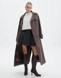 Cut Out Satin Bodysuit -Glassons violet pleated pu mini skirt black front ss102476pu 1