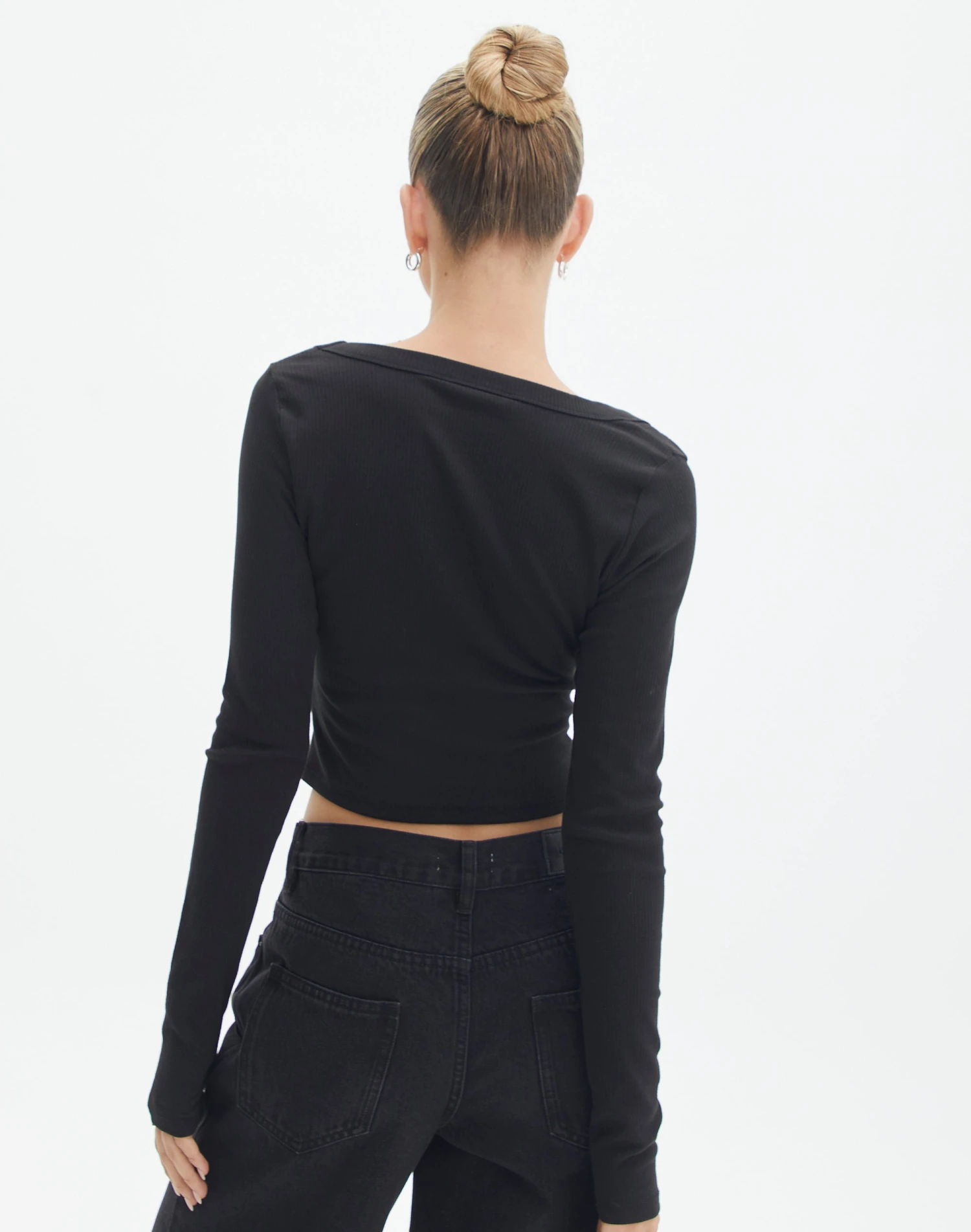 Cotton Scoop Neck Long Sleeve Top 5 Cotton Scoop Neck Long Sleeve Top - Image 3